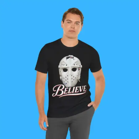 Bernie Parent Ice Hockey Mask Believe Shirt