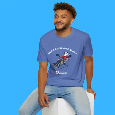 Red Cross Life Is Good Give Blood Shirt